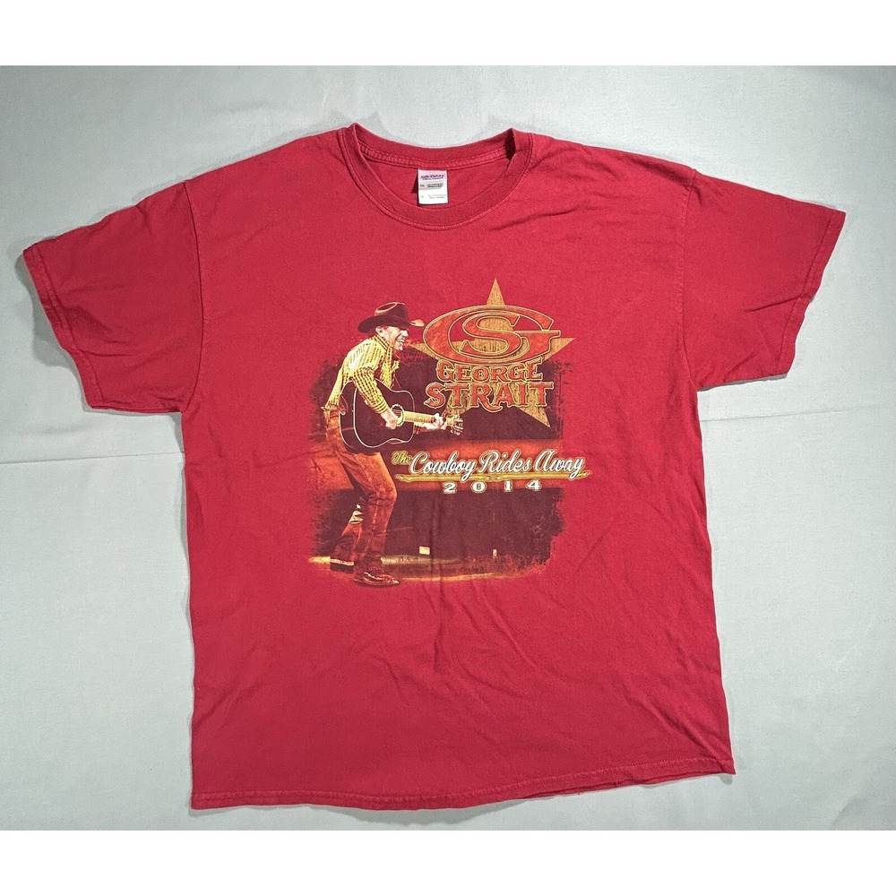 George Strait 2014 Concert Red Shirt Men's Size XL Country Music Western Cowboy‎
